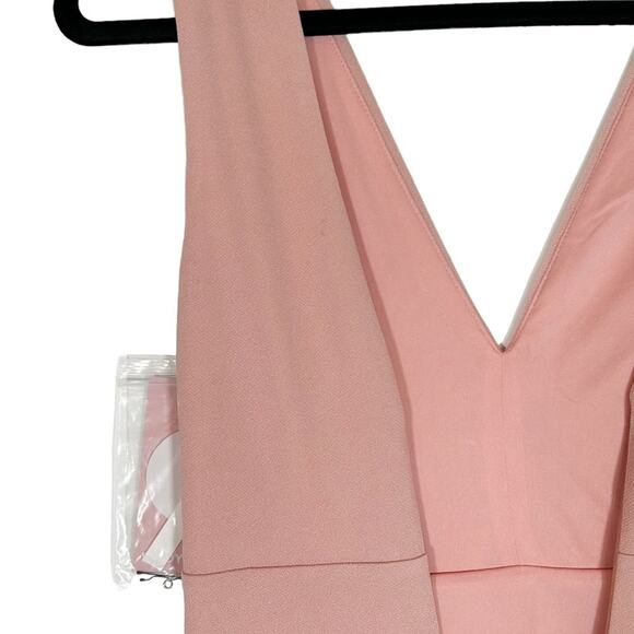 BIRDY GREY Shamin V Neck Crepe Gown in Rose Quartz - Picture 4 of 8